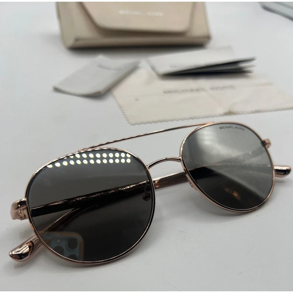 Michael Kors MK 1021 Lon 11166G‎ Rose Gold 53-18-140 3N Sunglasses With Case